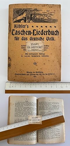 Köhler's Taschen-Liederbuch für das deutsche Volk. Enthalten 400 der beliebtesten Volks-, Sudente...