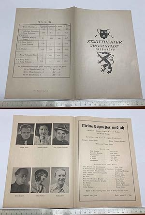 Programmheft Blatt Stadttheater Ingolstadt Spielzeit 1939/40 Meine Schwester und ich Operette
