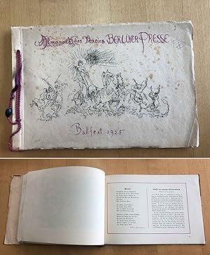 Almanach des Vereins Berliner Presse 1925 33 Seiten + 16 Reklameseiten