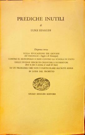 Seller image for Prediche inutili. Dispensa terza. for sale by Libreria La Fenice di Pietro Freggio