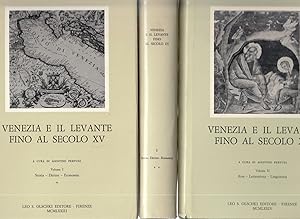 Bild des Verkufers fr Venezia e il Levante fino al Secolo XV. - [2 Bnde in 3 Bnden]. - zum Verkauf von Antiquariat Tautenhahn