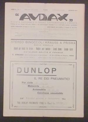 Seller image for Rivista di Sport e Letteratura Sportiva - Audax - Anno X - N 1 - 1914 for sale by Chartaland