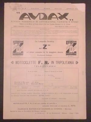 Seller image for Rivista di Sport e Letteratura Sportiva - Audax - Anno VIII - N 4 - 1912 for sale by Chartaland