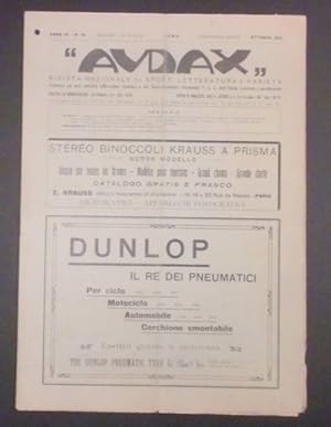 Seller image for Rivista di Sport e Letteratura Sportiva - Audax - Anno IX - N 10 - 1913 for sale by Chartaland
