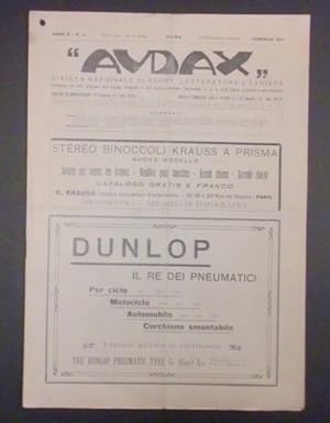 Seller image for Rivista di Sport e Letteratura Sportiva - Audax - Anno X - N 2 - 1914 for sale by Chartaland