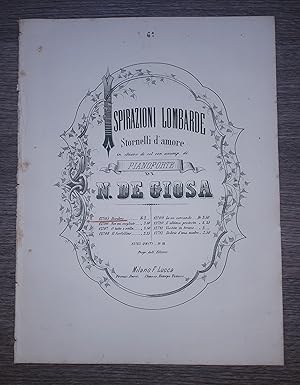 Seller image for Spartito - de Giosa - Ispirazioni Lombarde Stornelli d'amore - Desideri - piano for sale by Chartaland