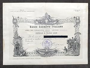 Seller image for Arma Carabinieri Reali - Legione Verona - Certificato di Tiratore Scelto - 1915 for sale by Chartaland