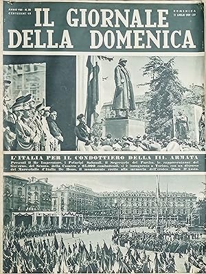 Seller image for Il Giornale della Domenica N. 28 Italia per il Condottiero della III Armata 1937 for sale by Chartaland