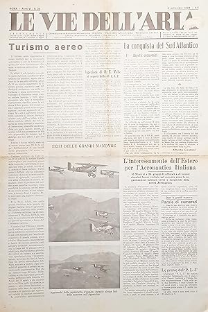 Immagine del venditore per Giornale Aeronautica - Le Vie dell'Aria N. 36 Conquista del Sud Atlantico - 1934 venduto da Chartaland