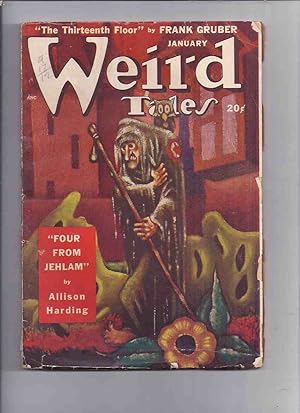 Imagen del vendedor de Canadian issue Weird Tales Pulp ( Magazine ) January 1949 ( Four from Jehlam; Our Fair City; Food for Demons; Thirteenth Floor; Open Seaon on the -Bottoms; Great Stone Death; Lover in Scarlet; Sorcerer's Apprentice; Big Shot; ; etc)( Canada ) a la venta por Leonard Shoup