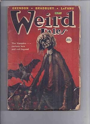 Imagen del vendedor de Canadian issue Weird Tales Pulp ( Magazine ) September 1947 ( Resurrection; Recompense; Will of Claude Ashur; Damp Man; Churchyard Yew; Parrington's Pool; Interim; Robe of Forgetfulness; Dog That Came Back; The Breeze and I; etc )( Canada ) a la venta por Leonard Shoup