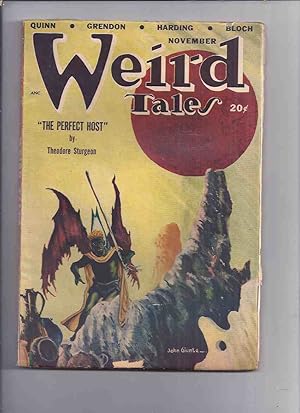 Bild des Verkufers fr Canadian issue Weird Tales Pulp ( Magazine ) November 1948 ( Perfect Host; House on Forest Street; Indian Spirit Guide; Blessed are the Meek; Incident at the Galloping Horse; Tryst Beyond the Years; Such Stuff as Dreams; The Ponderer; etc)( Canada ) zum Verkauf von Leonard Shoup