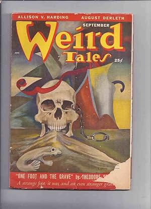 Imagen del vendedor de Canadian issue Weird Tales Pulp ( Magazine ) September 1949 ( One Foot and the Grave; Deep Drowse; Rainbow Jade; Country House; Slayers and the Slain; Shot-Tower Ghost; Blindman's Buff; Thinker; Woman on the Balcony; Weirdisms )( Canada ) a la venta por Leonard Shoup