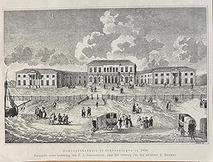 [Modern print, reproduction, The Hague] Gemeente-badhuis te Scheveningen in 1830, Facsimilé eener...