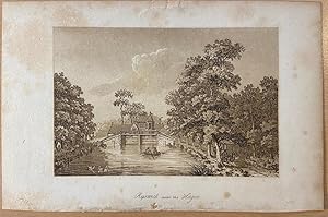 [Lithography, Lithografie, The Hague] Rijswijk near The Hague (Rijswijk bij Den Haag), 1 p, publi...