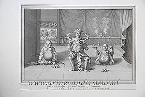[Antique print, etching, China] PAGODES ET STATUES, published 1749.