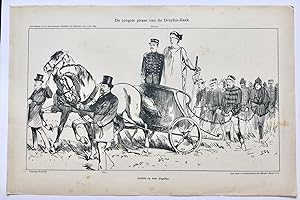 [Original lithograph/lithografie by Johan Braakensiek] De jongste phase van de Dreyfus-Zaak, 11 J...