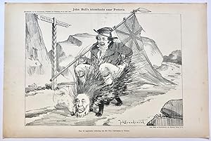 [Original lithograph/lithografie by Johan Braakensiek] John Bull's triomftocht naar Pretoria, 22 ...