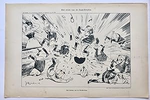 [Original lithograph/lithografie by Johan Braakensiek] Het einde van de Zaak-Dreyfus, 4 Juni 1899...
