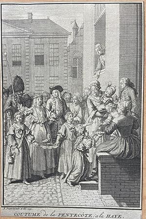 [History print, etching and engraving, ets en gravure, The Hague] Coutume de la Pentecôte, à La H...