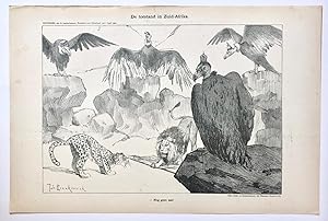 [Original lithograph/lithografie by Johan Braakensiek] De toestand in Zuid-Afrika, 1 April 1900, ...