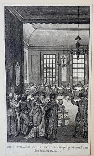 [History print, etching and engraving, ets en gravure 1803-1805, The Hague] De Centraale Vergader...