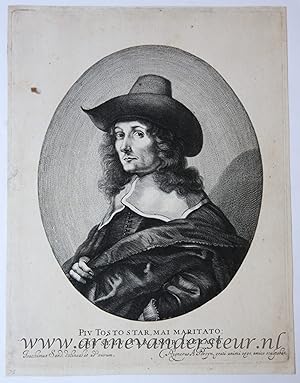 [Antique portrait print, engraving] Portrait of Sybrand Camaij, published ca. 1642-1668.