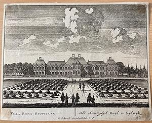 [Etching, ets, The Hague] Villa Regis, Rysvicana, Het koninglyk huys te Ryswyk (Huis Ter Nieuwbur...