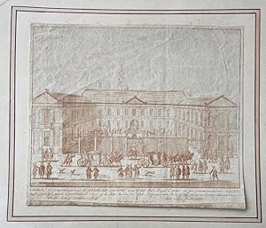 [Antique print, copperengraving/Antieke kopergravure, prent, The Hague] Oude Hof in Den Haag als ...