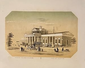 [Coloured lithography, gekleurde lithografie, The Hague] Gezigt op het Station / Vue du Station, ...