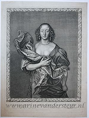 [Antique portrait print, engraving] ELIZABETH CASTLEHAVEN COMITISSA (Elizabeth, Countess of Castl...