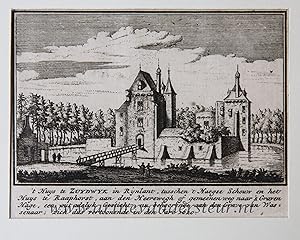 [Antique print, etching] The castle Zuidwijk in Wassenaar/Het kasteel Zuidwijk in Wassenaar, ca.1...