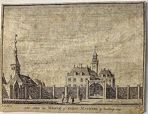 [Original etching/Antique print/prent/ets] Het Huis de WERVE of KLEIN MATENES by Voorburg, publis...
