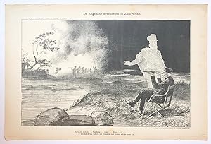 [Original lithograph/lithografie by Johan Braakensiek] De Engelsche wreedheden in Zuid-Afrika, 2 ...