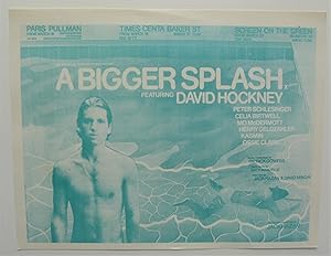Flyer for the film 'A Bigger Splash' featuring David Hockney.