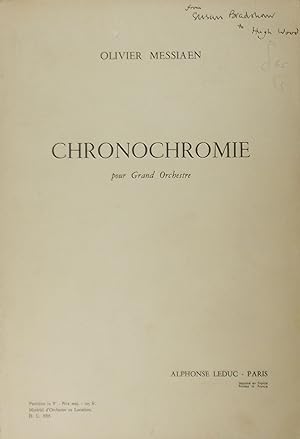 Chronochromie, pour Grand Orchestre, Study Score