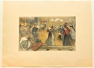 "Bal de barrière" - Lithographie originale sur Japon - L'Estampe Moderne