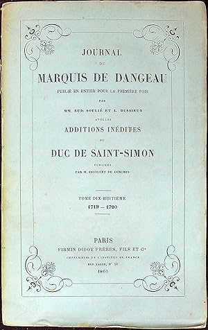 Seller image for Journal du Marquis de Dangeau, Tome Dix-Huiti�me: 1719-1720 for sale by Wonder Book
