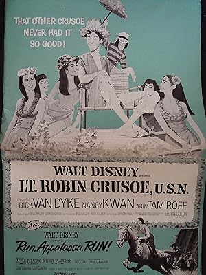 Immagine del venditore per Lt. Robin Crusoe U.S.N. Pressbook 1965 Dick Van Dyke, Nancy Kwan venduto da AcornBooksNH