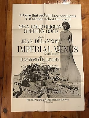 Imperial Venus One Sheet 1972 Gina Lollobrigida, Stephen Boyd