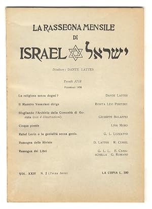 RASSEGNA (LA) mensile di Israel. Vol. XXIV. Dal n. 1 (Terza serie). Gennaio 1958 (Teveth 5718) al...