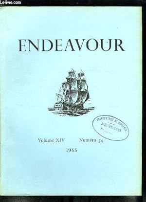 Seller image for Endeavour volume XIV n 54 - L'anne Gophysique internationale, Les acclrateurs pour la production des particules a grande nergie par Sir John Cockcroft et T.G. Pickavance, Dtermination de la configuration absolue des antipodes optiques par J.M. for sale by Le-Livre