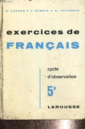Seller image for Exercices de franais - Cycle d'observation 5e for sale by Le-Livre