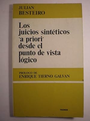 Imagen del vendedor de Los juicios sintticos a priori desde el punto de vista lgico a la venta por Librera Antonio Azorn