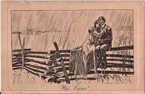 Seller image for cartoon postcard: Who Cares? for sale by Mobyville