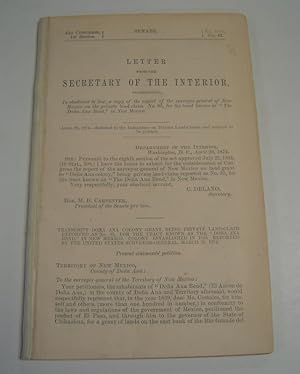 Letter from the Secretary of the Interior, Transmitting, In Obedience to Law, a Copy of the Repor...