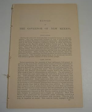 Report of the Governor of New Mexico, September 21, 1893