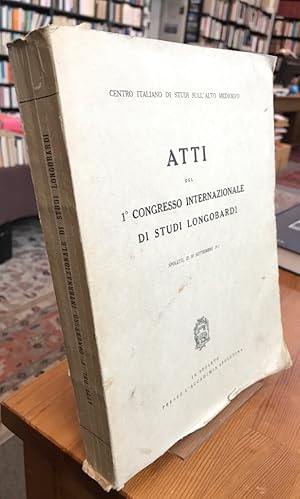 Seller image for Atti del 1 Congresso internazionale di studi Longobardi. Spoleto, 27-30 settembre 1951. for sale by Antiquariat Thomas Nonnenmacher