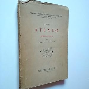 Seller image for Ateneo (Madrid, 1906-1912) (Coleccin de ndices de Publicaciones Peridicas) for sale by MAUTALOS LIBRERA
