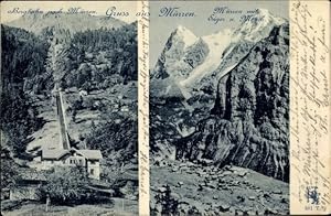 Bild des Verkufers fr Ansichtskarte / Postkarte Mrren Kanton Bern Schweiz, Bergbahn, Eiger, Mnch, Gebirge, Standseilbahn zum Verkauf von akpool GmbH